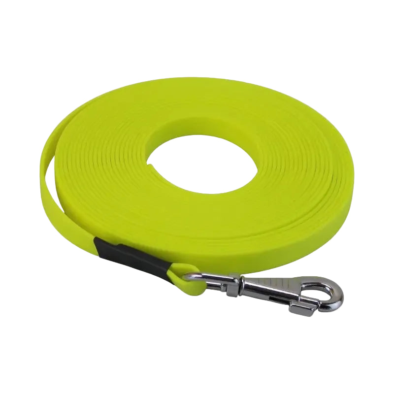 Longe pour chien de 10m en Biothane jaune