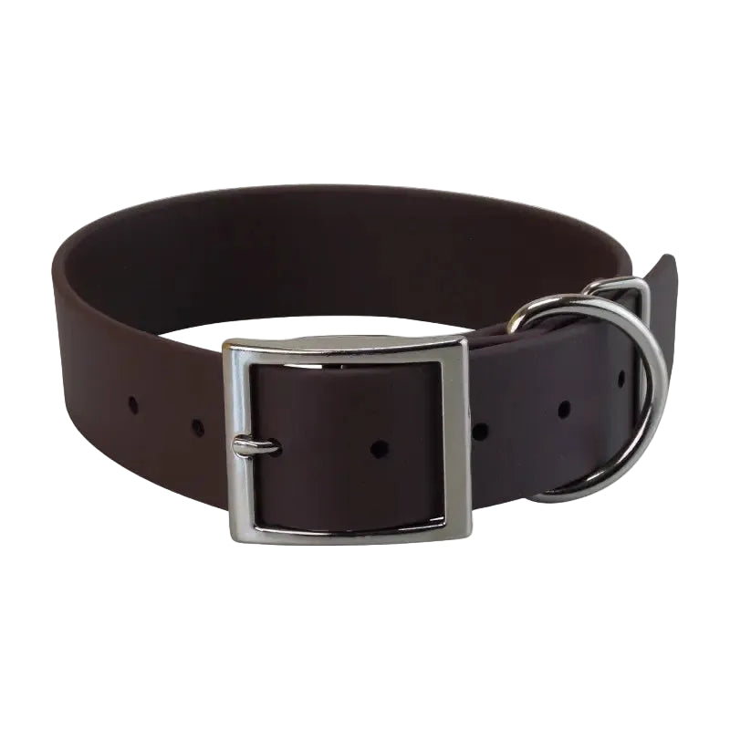 Collier pour chien large en Biothane marron
