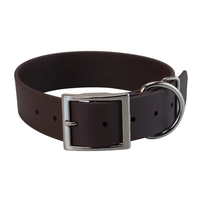 Collier pour chien large en Biothane marron