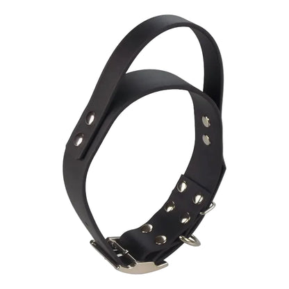 Collier pour chien large avec poignée en Biothane noir