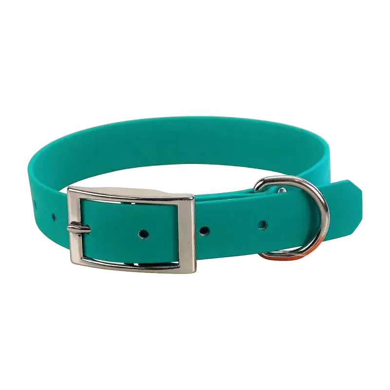 Collier pour chien en Biothane turquoise