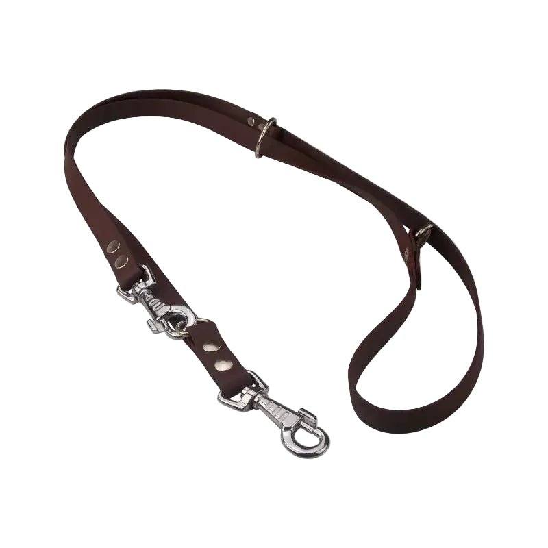 Laisse pour chien réglable en Biothane marron