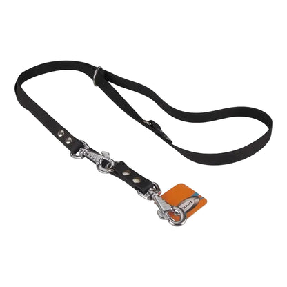 Laisse pour chien réglable en Biothane noir