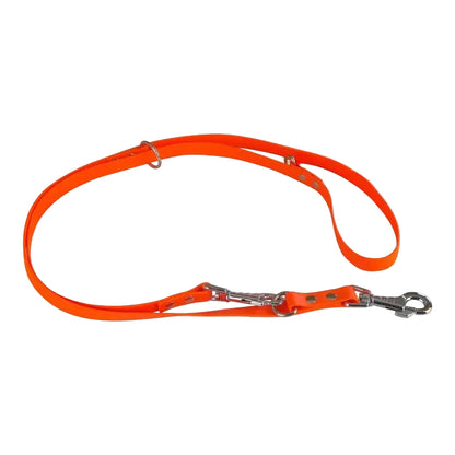 Laisse pour chien réglable en Biothane orange