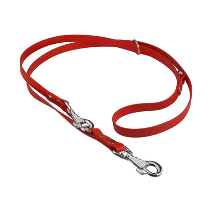 Laisse pour chien réglable en Biothane rouge